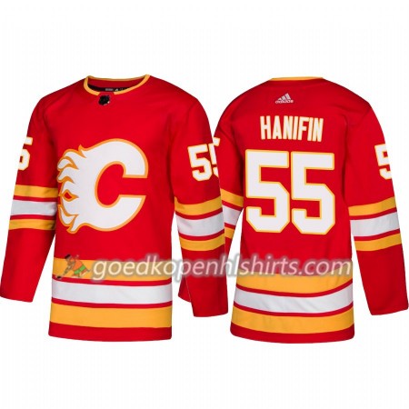 Calgary Flames Noah Hanifin 55 Adidas 2018-2019 Alternate Authentic Shirt - Mannen